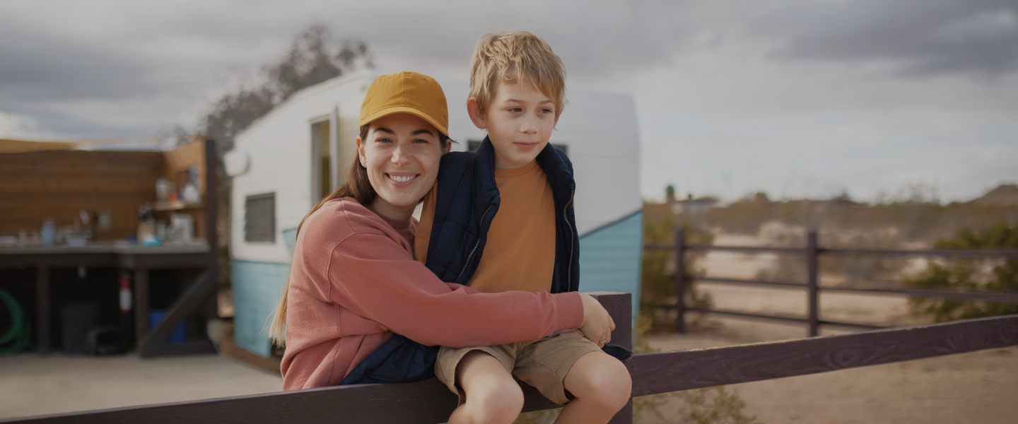 A parent and child spending time together outdoors